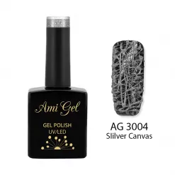 Gel Colorat Elasticnail Art - Spider Skill Gel Silver Canvas AG3004 5gr - Ami Gel