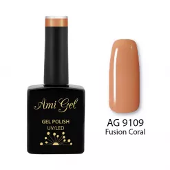 Gel de Baza Colorat - Nude 2 Ways Base Gel Polish Fusion Coral AG9109 14ml - Ami Gel