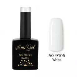 Gel de Baza Colorat - Nude 2 Ways Base Gel Polish White AG9106 14ml - Ami Gel