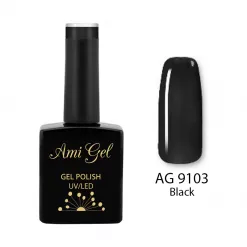 Gel de Baza Colorat - Retro 2 Ways Base Gel Polish Black AG9103 14ml - Ami Gel