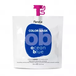 Masca Coloranta Hranitoare cu Pigment Albastru Intens - Color Mask Ocean Blue 30ml - Fanola