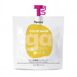 Masca Coloranta Hranitoare cu Pigment Auriu Intens - Color Mask Golden Aura 30ml - Fanola