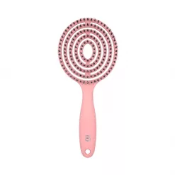 Perie pentru Descalcit si Uscat Parul – Lollipop Candy Pink Detangling Brush – Ilu