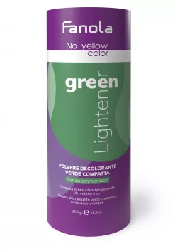 Pudra Decoloranta Verde cu Efect Hidratant si Restructurant - No Yellow Green Lightener Compact Powder 450gr - Fanola