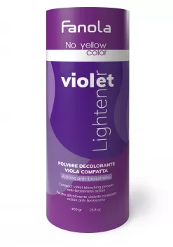 Pudra Decoloranta Violet cu Efect Hidratant si Restructurant - No Yellow Violet Lightener Compact Powder 450gr - Fanola