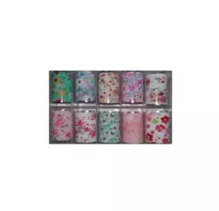 Set Folii Unghii pentru Transfer - Nail Art Abracadabra Foil Tip F1 Pastel Flowers - Ami Gel