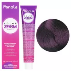 Vopsea de Par Permanenta - Color Zoom 10 Minute 5.2 Castaniu Violet Deschis - Fanola