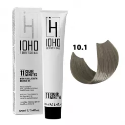 Vopsea de Par Permanenta Fara Amoniac - Color 11 Minutes 10.1 Blond Cenusiu Foarte Deschis Extra - IOHO Professional