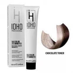 Vopsea de Par Permanenta Fara Amoniac Tip Toner Ciocolatiu - Color 11 Minutes Chocolate Toner - IOHO Professional