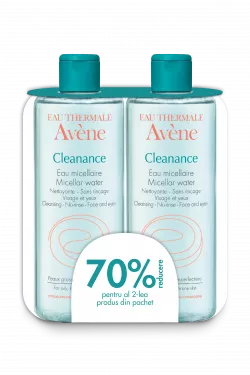 AVENE PROMO CLEANANCE APA MICELARA 400 ML+ 70% RED LA AL DOILEA PRODUS