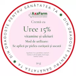 AXA CREMA CU UREE 15% CU VITAMINELE A E SI ULEIURI  DE MIGDALE  ARGAN 50G