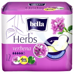 BELLA ABSORBANTE HERBS DEO VERBINA 12BUC