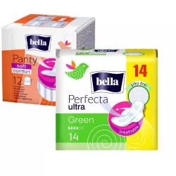 BELLA ABSORBANTE PERFECTA GREEN 14BUC + BELLA PANTY SOFT 12BUC