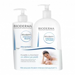 BIODERMA PROMO ATODERM INTENSIVE BALSAM 500ML + 70% RED LA ATODERM INTENSIVE GEL SPUMANT 1L