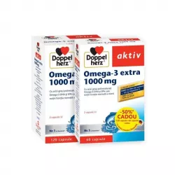 DOPPELHERZ AKTIV OMEGA 3 EXTRA ULEI SOMON 1000MG 120CAPS + 60CAPS CADOU