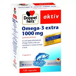 DOPPELHERZ AKTIV OMEGA 3 EXTRA ULEI SOMON 1000MG 120CAPS
