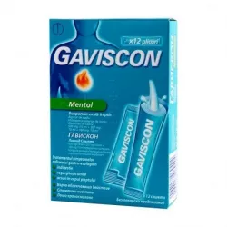 GAVISCON MENTOL x 12 SUSP. ORALA IN PLIC FARA CONCENTRATIE RECKITT BENCKISER R