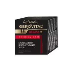 GEROVITAL H3 DERMA+ PREMIUM CARE CREMA ANTIRID RESTRUCTURANTA SPF 10 50 ML FARMEC