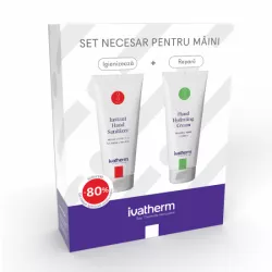 IVATHERM KIT NECESAR PENTRU MAINI GEL INSTANT IGIENIZANT PENTRU MAINI 80% + CREMA MAINI