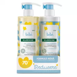 KLORANE BEBE PROMO LAPTE HIDRATANT 500ML + 70% RED KLORANE BEBE GEL SPUMANT 500ML