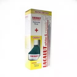 LACALUT WHITE & REPAIR 75 ml + APA DE GURA WHITE 100 ml