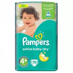PAMPERS 4+ ACTIV PLUS 9-16KG X 70BC