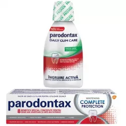 PARODONTAX WHITENING 75ML + APA DE GURA DAILY GUM 300ML