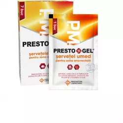 PRESTOGEL SERVETELE UMEDE 7 BUC DAN PHARM