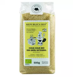REPUBLICA BIO COUS COUS BIO DIN GRAU INTEGRAL, ECOLOGIC, 500G