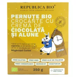 REPUBLICA BIO PERNUTE BIO CROCANTE CU CREMA DE CIOCOLATA SI ALUNE, FARA GLUTEN, ECOLOGIC, 250G