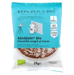 REPUBLICA BIO SANATELE BIO CIOCOLATA NEAGRA SI COCOS ECOLOGIC FARA GLUTEN 28G