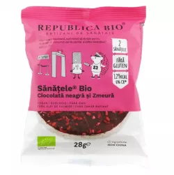 REPUBLICA BIO SANATELE BIO CIOCOLATA NEAGRA SI ZMEURA, ECOLOGIC, FARA GLUTEN 28G