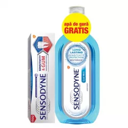 SENSODYNE SENSITIVITY AND GUM 75ML + APA DE GURA COOL MINT 500ML
