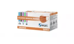 SERIX MASCA MEDICALA 3PLIURI TIP II R CULOARE PORTOCALIE 50BUC
