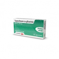 SUPOZITOARE GLICERINA ADULTI 12BUC ANTIBIOTICE S.A