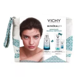 Vichy mineral 89 gel-booster zilnic 50ml + Purete thermale 3in1 demachiant 100ml+Mineral 89 gel boos