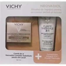 VICHY PROMO NEOVADIOL COMPLEX SUBSTITUTIV CREMA DE ZI TEN NORMAL-MIX 50ML + DEMACHIANT 3IN1 100ML