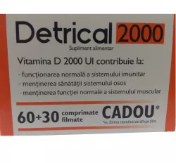ZDROVIT DETRICAL D3 2000 UI 60CP CADOU 30CP