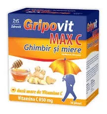 ZDROVIT GRIPOVIT MAX C GHIMBIR MIERE 10PL