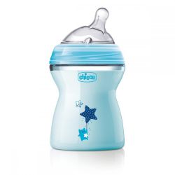 Biberon Chicco Natural Feeling, bleu, 250ml, t.s., 2luni+, 0%BPA