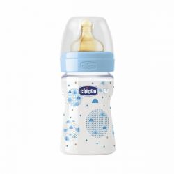 Biberon Chicco WellBeing PP, boy, 150ml, t.c., flux normal, 0+luni, 0%BPA