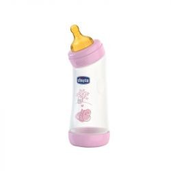 Biberon Chicco WellBeing PP in unghi, girl, 250ml, t.c., flux normal, 0+luni, 0%BPA 