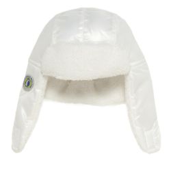 Caciula zapada Chicco, cu urechi, alb, nailon, polar, 50