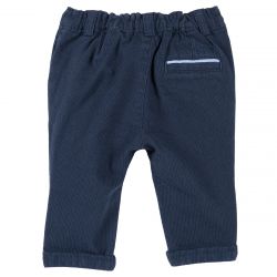 Pantalon lung copii Chicco, elastic, albastru, 86