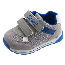 Pantof sport copii Chicco, gri cu albastru, 18