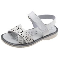Sandale copii Chicco, piele naturala, alb, 32