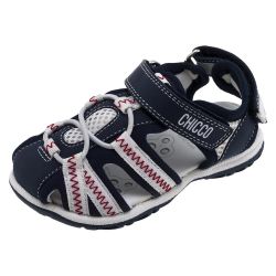 Sandale copii Chicco, 60% piele ecologica si 40% material textil, bleumarin, 31