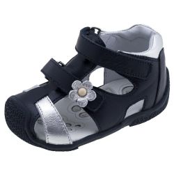 Sandale copii Chicco, piele naturala, bleumarin, 22