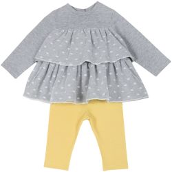 Set pantalon + bluza copii Chicco, galben deschis, 68