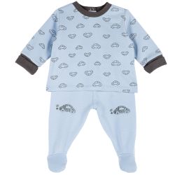 Set pantalon si bluza copii Chicco, bleu deschis, 68